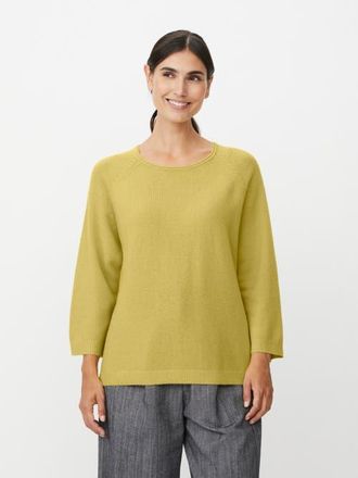 Masai Fabizia Round Neck Knitted Blouse in Muted Lime at Nordstrom, Size Xx-Large