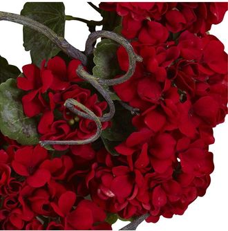 Nearly Natural 17In. Geranium Wreath