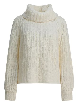 Rakk&igrave; roll-neck sweater - women - Merino/Polyamide - 44 - White