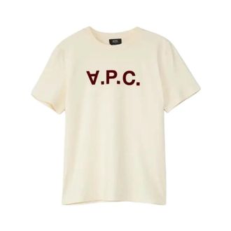 A.P.C. A.p.c. - Grand VPC T-Shirt - Dames - Tops - Beige - Maat: XL Katoen
