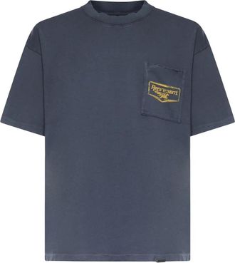Represent Nothing Faster T-Shirt - Heren - T-shirts - Blauw - L - Katoen - Tops