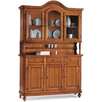 Milani Home KYLIE - credenza con vetrina in legno massello