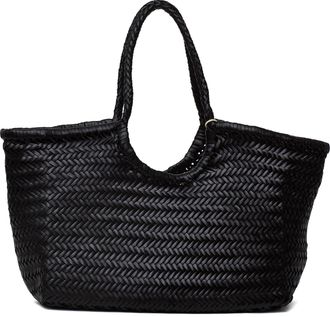 Dragon Diffusion Nantucket Big Handwoven Buffalo Leather Tote Bag
