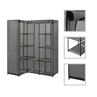 vidaXL Armario De Esquina Gris 130x87x169 Cm Vidaxl