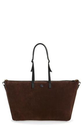 Moncler Carlo Suede Duffle Bag in Chocolate at Nordstrom