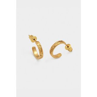 Katie Loxton Luna Waterproof Gold Hoop Earrings at Nordstrom