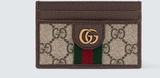 Gucci Ophidia leather-trimmed card case