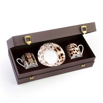 Roberto Cavalli Coffee Cup & Saucer with Luxury Box in Africa Casablanca And Malindi at Nordstrom