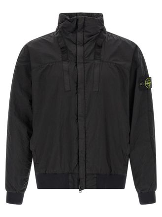 Stone Island Black Solid Logo Jacket