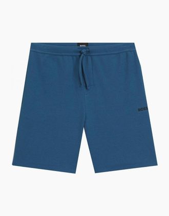 HUGO BOSS Mens Hugo Boss Mens Blue Cotton Waffle Fabric Shorts - Navy - Size: XXL