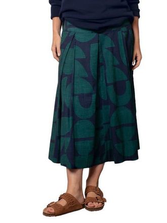 Celtic & Co. Box Pleated Midi Skirt in Geo Shapes at Nordstrom, Size 10