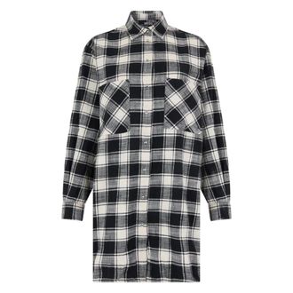 Diesel Shirt Dresses, female, Multicolor, Size: M Oversized Check Shirt Dress
