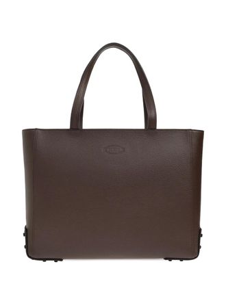 Tod's Borsa tote con logo goffrato - Marrone