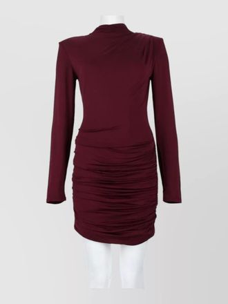 Rotate long sleeve dress ruched detail design