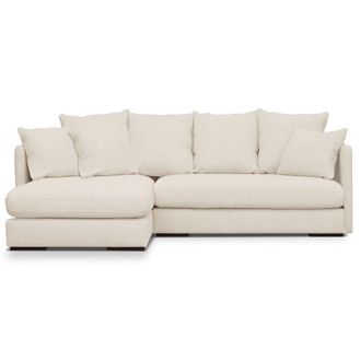 Maisons du monde Sof&aacute; cheslong izquierdo de 4/5 plazas beige
