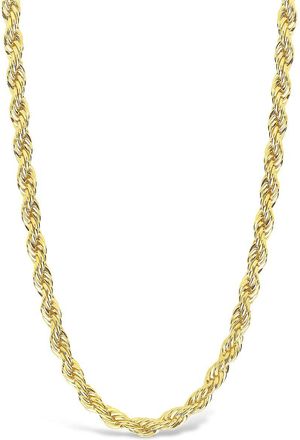 Sterling Forever Rope Twist Chain Necklace