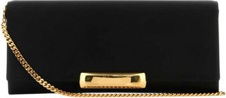 Tom Ford Tassen, Dames, Zwart, ONE Size, Satijn, Satin Bar Clutch