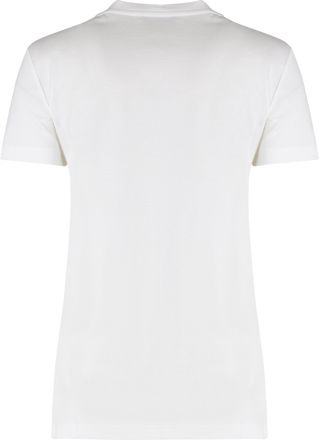 Max Mara Womens Crew-Neck T-Shirt Giovane Optical White Cotton T-Shirts & Jerseys
