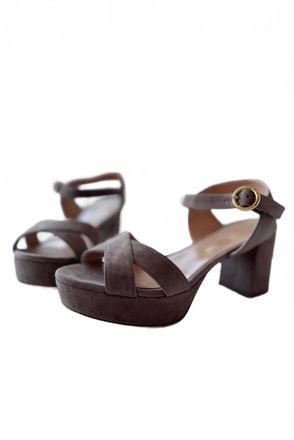 Rupert Sanderson Womens Deidre Suede Heels In Greige