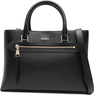 DKNY Bryant Satchel - Dames - Handtassen - Zwart - ONE Size - Leer - Tassen