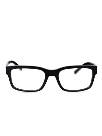 Dolce & Gabbana Eyewear Occhiali da sole squadrati con placca logo - Nero
