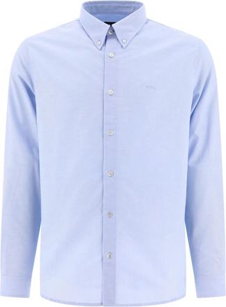 A.P.C. Greg shirt - Heren - Zakelijke Overhemden - Blauw - 2XL - Katoen - Overhemden
