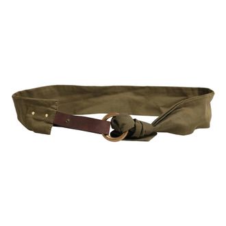 Ermanno Scervino Round Buckle Waist Belt - unisex - Riemen - Groen - ONE Size - Katoen - Accessoires