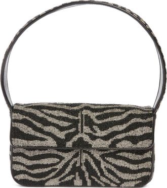 Staud Tommy Beaded Shoulder Bag in Black/white at Nordstrom