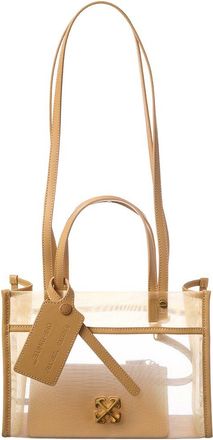 Off-white Boxy Small Mesh & Leather Tote