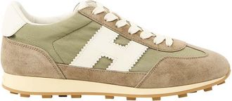 Hogan Khaki H-Stripes Sneakers