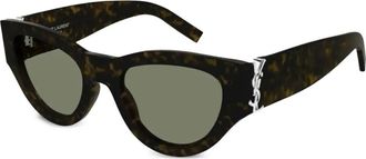 Saint Laurent Eyewear Occhiali da sole geometrici - Marrone