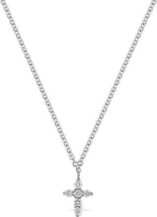 Bony Levy Diamond Cross Pendant Necklace in 18K White Gold at Nordstrom, Size 18 In