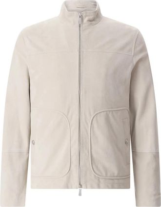Eleventy Su&egrave;de Jas - Heren - Leren en Su&egrave;de Jassen - Beige - 2XL - Su&egrave;de - Jassen