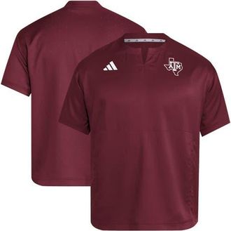 adidas Mens adidas Maroon Texas A&M Aggies Dugout Coaches Adizero Notch Neck Pullover Top at Nordstrom, Size Xx-Large