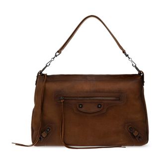 Balenciaga Le City Moto Medium - unisex - Tassen - Bruin - Maat: ONE Size Katoen