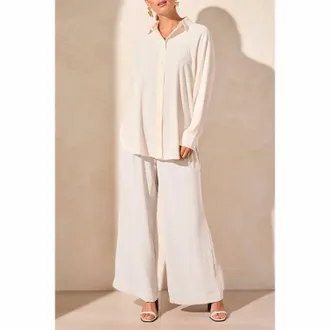Tribal Flowy Pant In Coco Milk