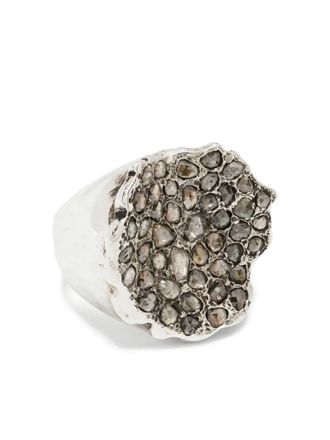 Rosa Maria Sterling zilveren ring met diamant