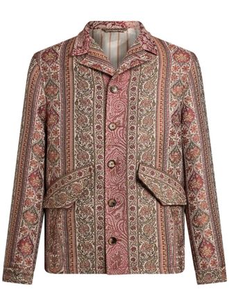 Etro printed shirt jacket - Red