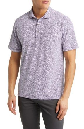 Cutter & Buck Virtue Piqué Botanical Print Polo in College Purple at Nordstrom, Size Xxx-Large