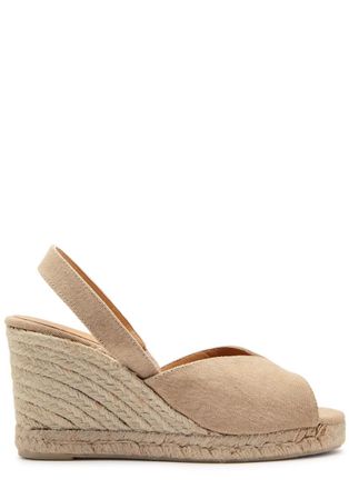 Castaner Brisa 80 Canvas Wedge Espadrilles - Sand - 41 (IT41/ UK8)