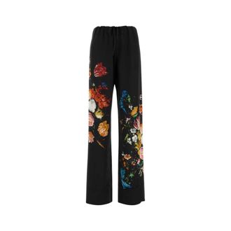 Dries Van Noten Dames, Broeken, Zwart, Maat: S