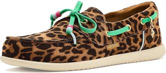 Hey Dude Harbor Breeze Lo Premium Womens Flat Shoes Leopard : 12 M, Synthetic