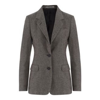 Tagliatore Jassen, Dames, Veelkleurig, XL, Wol, Wolmix Jas met Visgraatpatroon