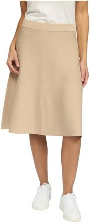 2-Biz Klassieke Zand Rok Liva. Sp 25 - Dames - Midirokken - Beige - L - Nylon - Rokken