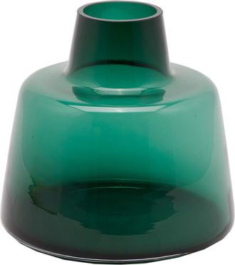 Schubiger M&ouml;bel Vase Glas Petrol H: 23 cm