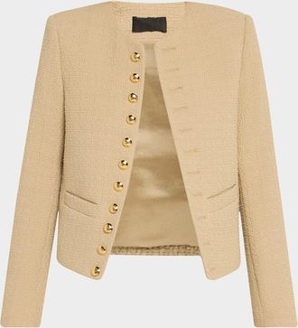 Nili Lotan Patti Open-Front Short Jacket
