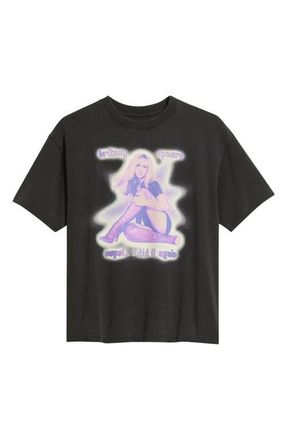 Bravado Oversize Britney Spears Tour Graphic T-Shirt in Washed Black at Nordstrom, Size Xx-Large