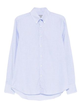Canali gingham-check shirt - Blue