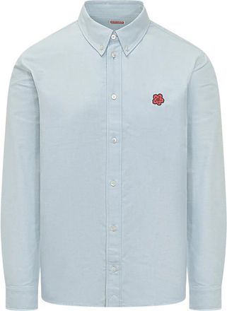 Kenzo Boke Flower Shirt - Heren - Casual Overhemden - Blauw - 2XL - Katoen - Overhemden