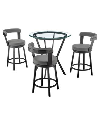 Armen Living Naomi And Bryant 4Pc Counter Height Dining Set